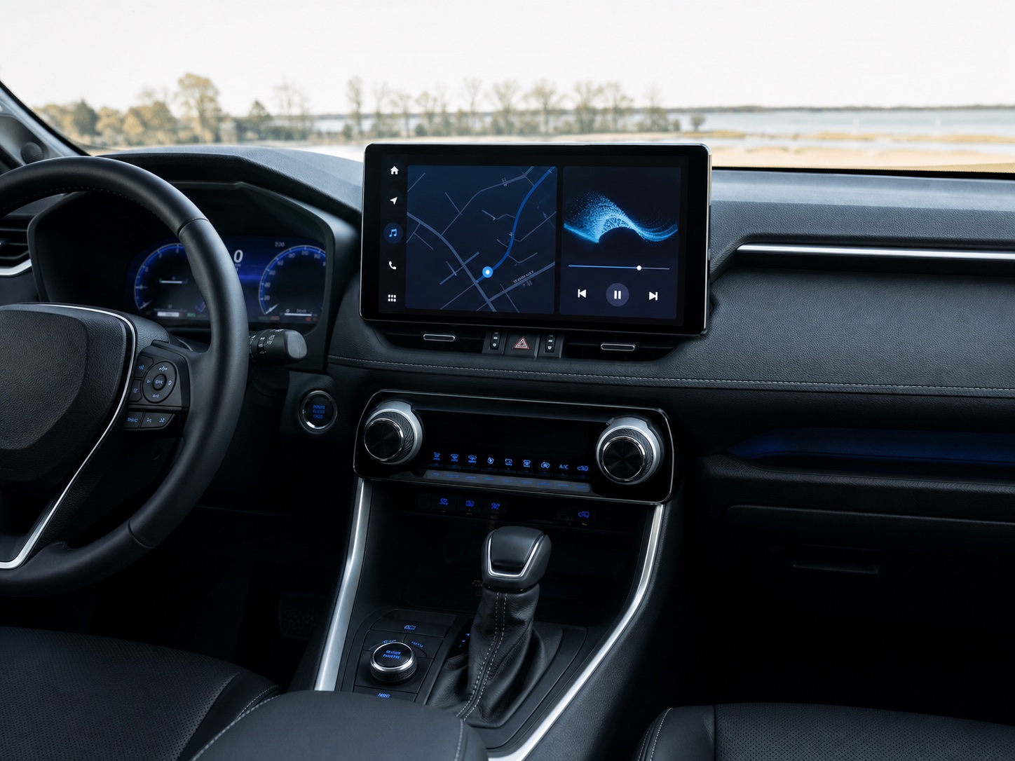 Замена магнитолы и установка мультимедиа на Toyota RAV4
